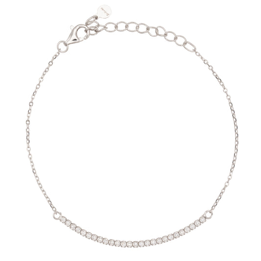 Bracciale Half Light Dilvdò Tennis 1.5mm Silver White