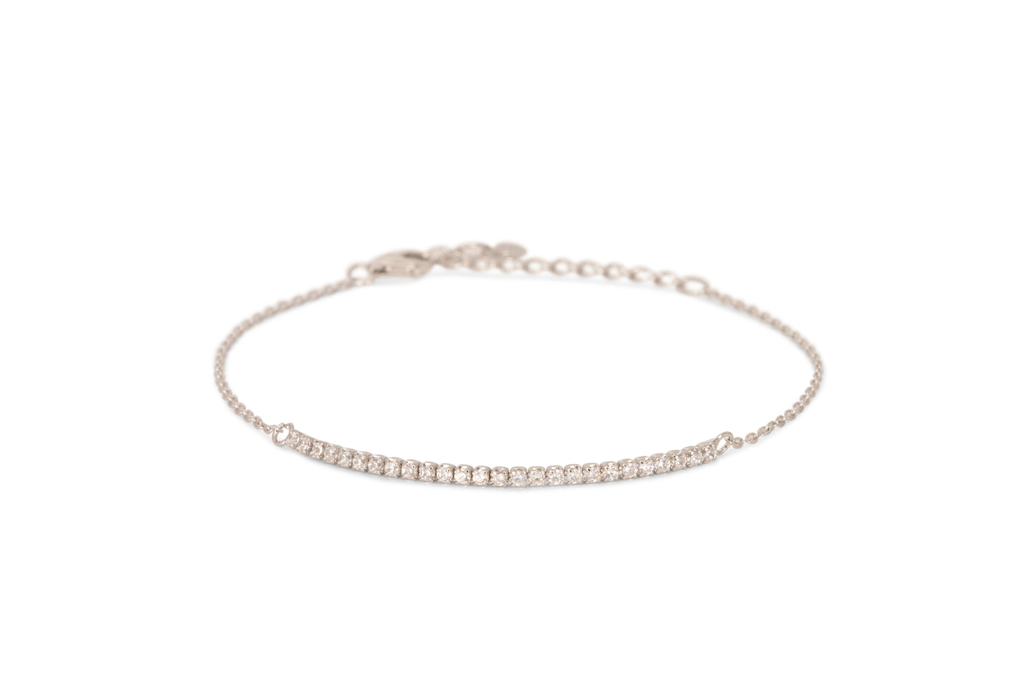 Bracciale Half Light Dilvdò Tennis 1.5mm Silver White