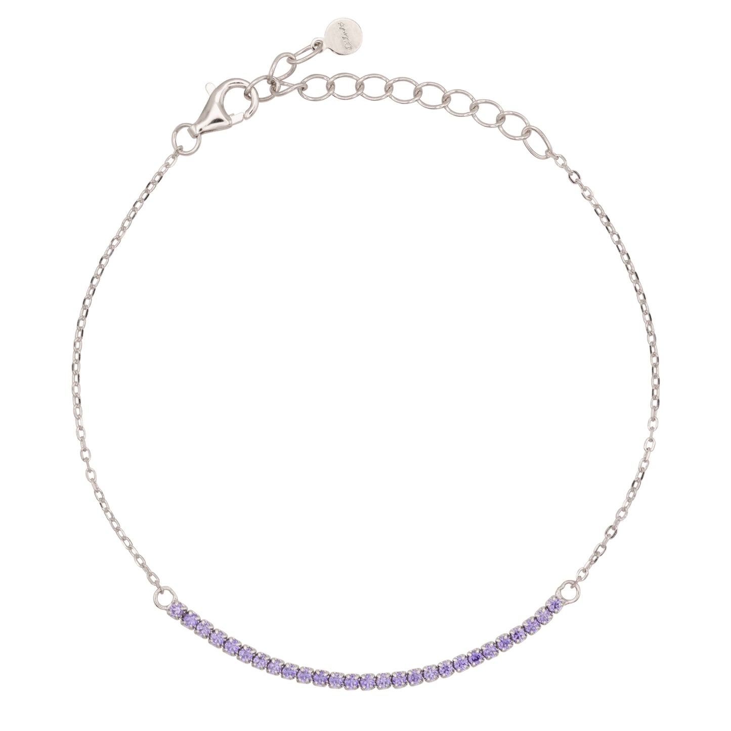 Bracciale Half Light Dilvdò Tennis 1.5mm Silver Lavender