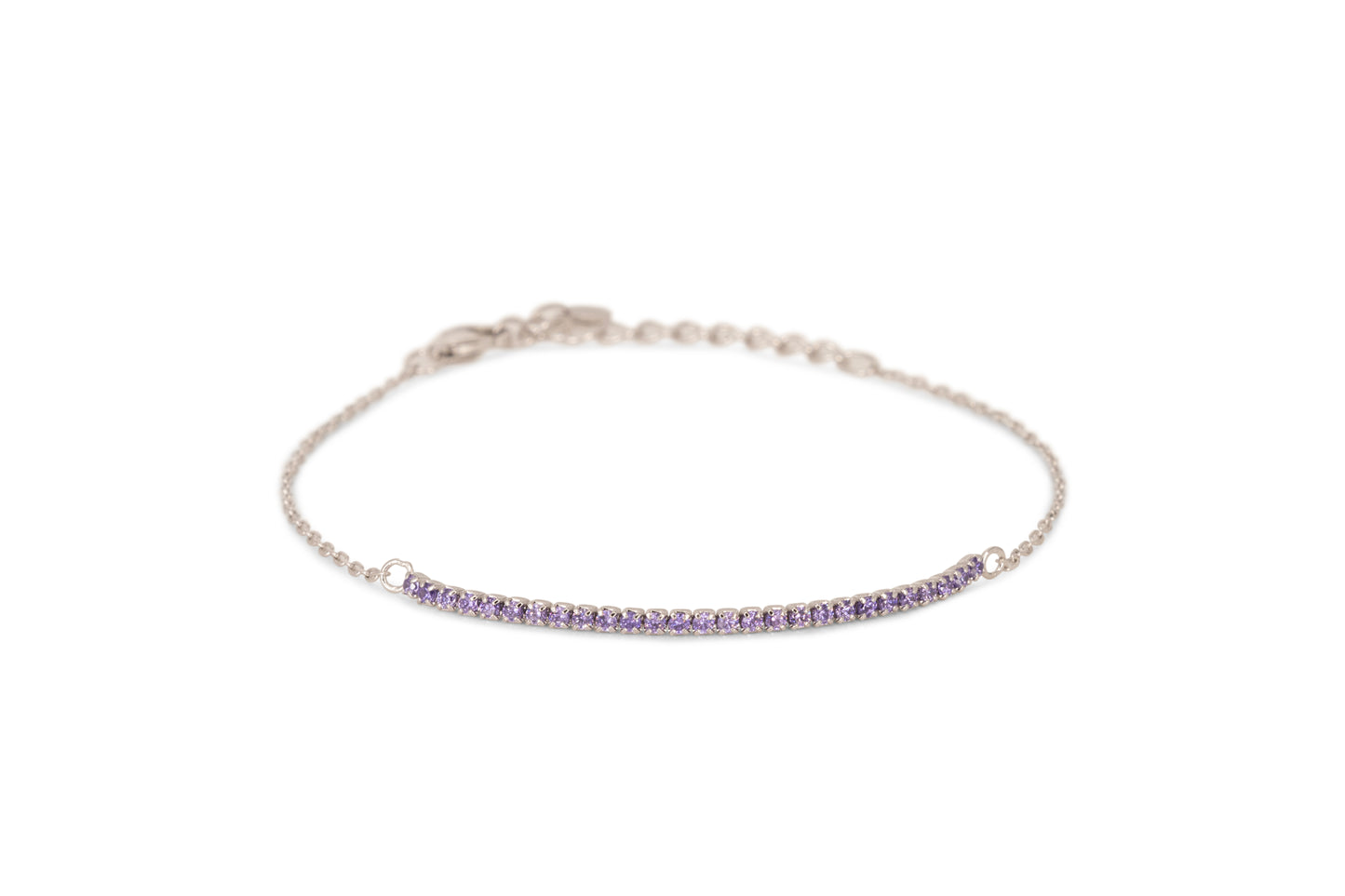 Bracciale Half Light Dilvdò Tennis 1.5mm Silver Lavender