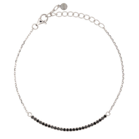 Bracciale Half Light Dilvdò Tennis 1.5mm Silver Black