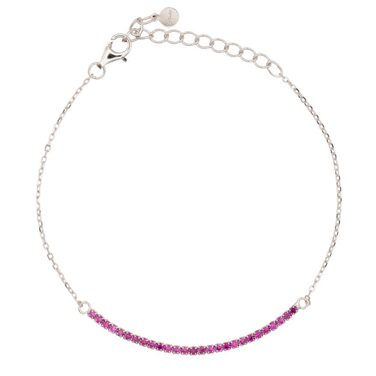 Bracciale Half Light Dilvdò Tennis 1.5mm Silver Ruby