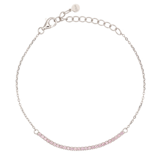 Bracciale Half Light Dilvdò Tennis 1.5mm Silver Pink