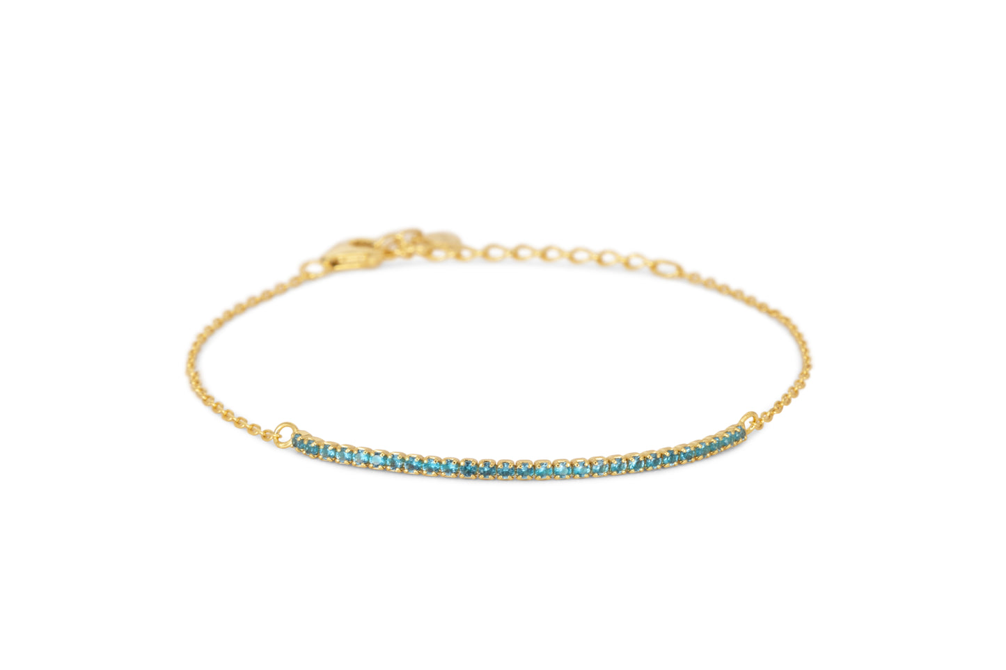 Bracciale Half Light Dilvdò Tennis 1.5mm Gold Turquoise