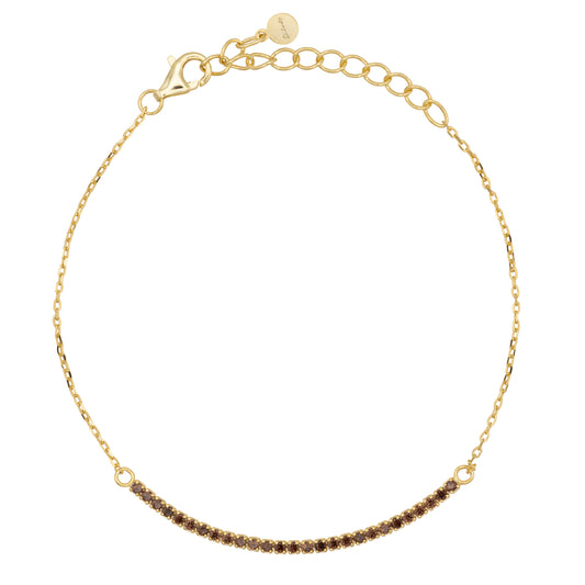 Bracciale Half Light Dilvdò Tennis 1.5mm Gold Brown