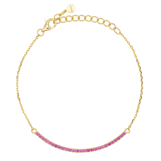 Bracciale Half Light Dilvdò Tennis 1.5mm Gold Fuxia