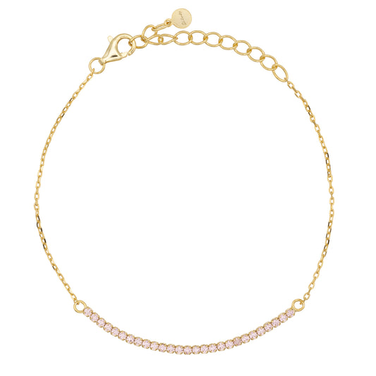 Bracciale Half Light Dilvdò Tennis 1.5mm Gold Pink