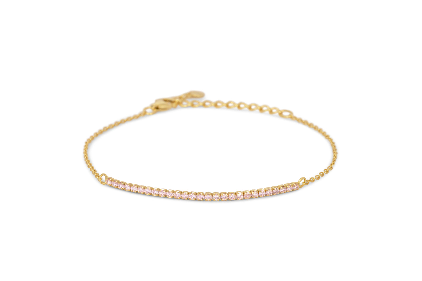 Bracciale Half Light Dilvdò Tennis 1.5mm Gold Pink