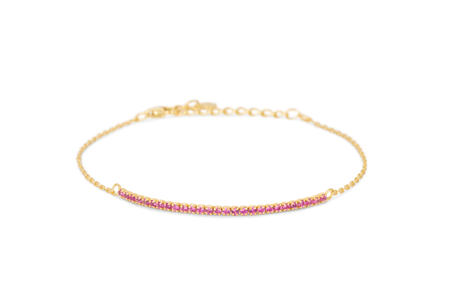 Bracciale Half Light Dilvdò Tennis 1.5mm Gold Fuxia