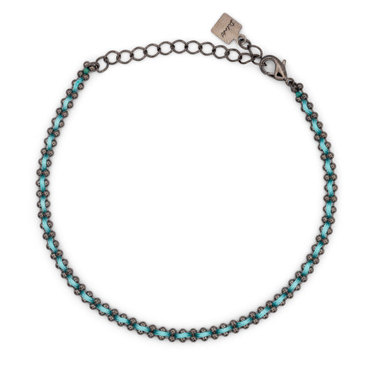 Bracciale Flowlight Dilvdò Black Acquamarina