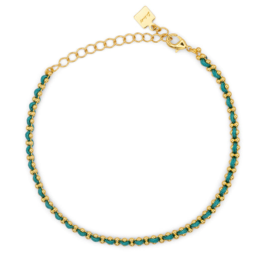 Bracciale Flowlight Dilvdò Gold Petrolio