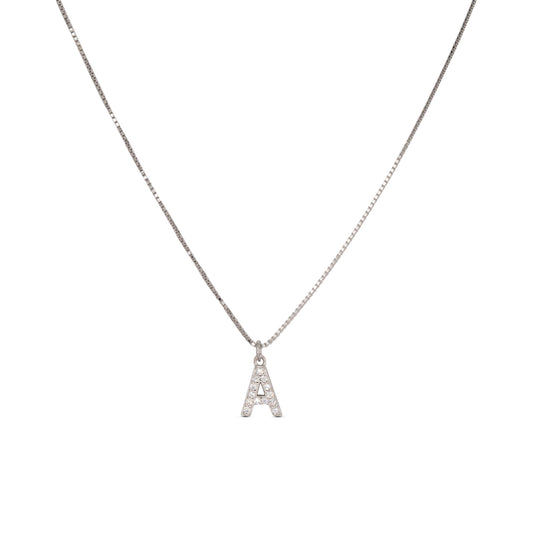 Initial Letters Necklace Dilvdò Silver White