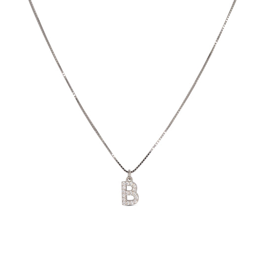 Initial Letters Necklace Dilvdò Silver White