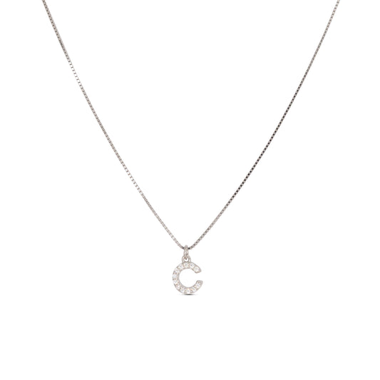 Initial Letters Necklace Dilvdò Silver White
