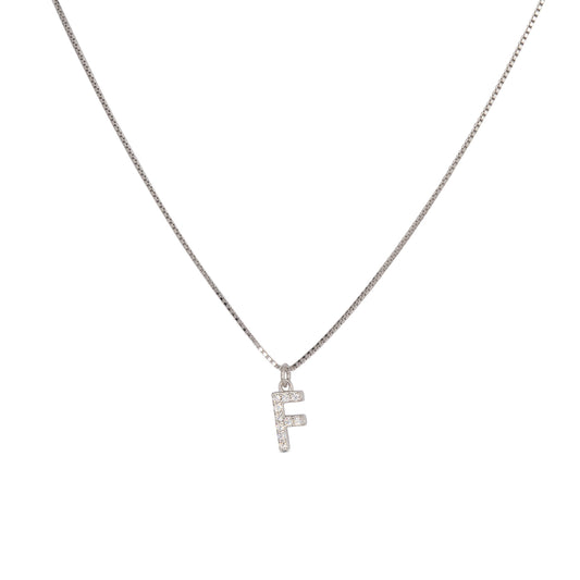 Initial Letters Necklace Dilvdò Silver White