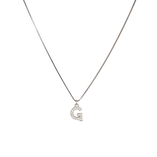 Initial Letters Necklace Dilvdò Silver White