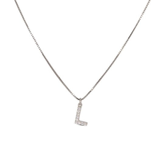 Initial Letters Necklace Dilvdò Silver White