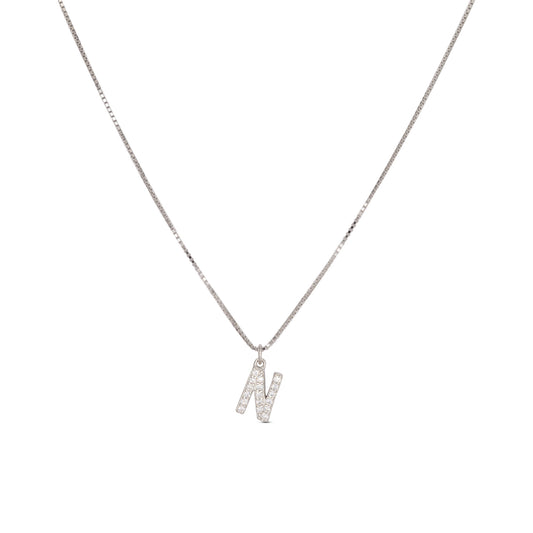 Initial Letters Necklace Dilvdò Silver White