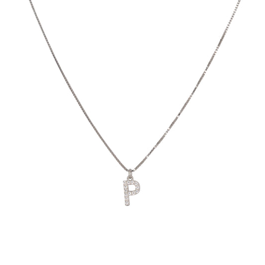 Initial Letters Necklace Dilvdò Silver White