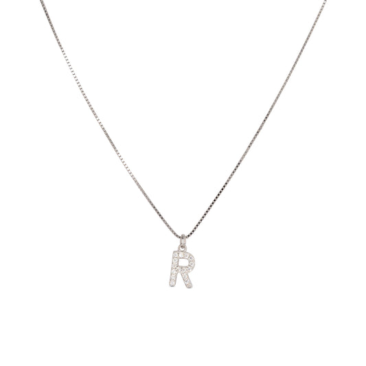 Initial Letters Necklace Dilvdò Silver White