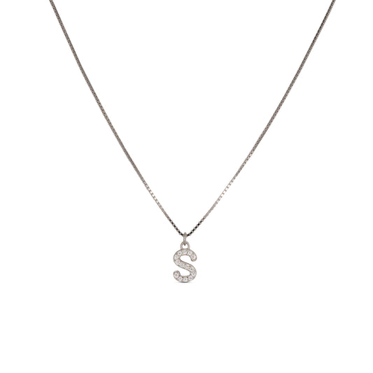 Initial Letters Necklace Dilvdò Silver White