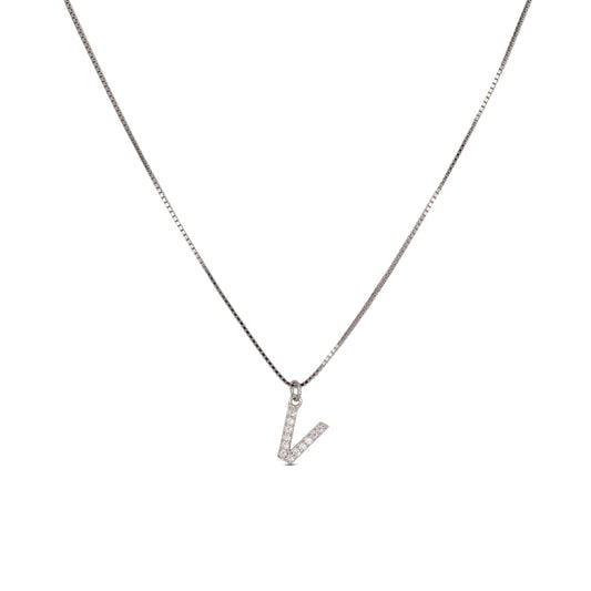 Initial Letters Necklace Dilvdò Silver White