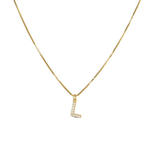 Initial Letters Necklace Dilvdò Gold White
