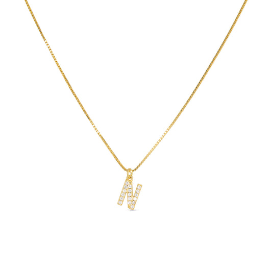 Initial Letters Necklace Dilvdò Gold White