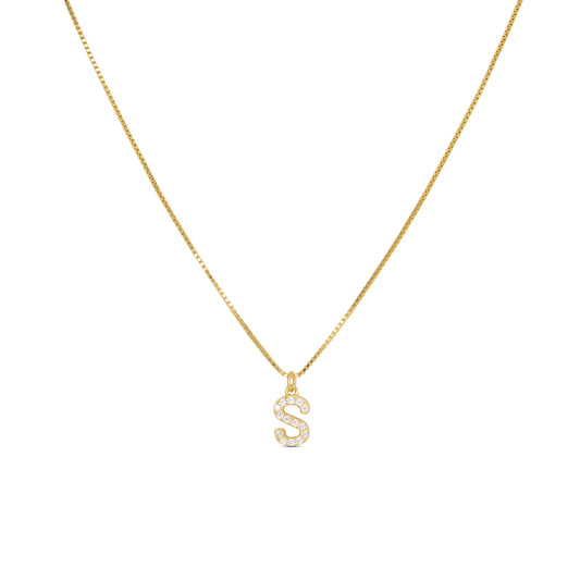 Initial Letters Necklace Dilvdò Gold White