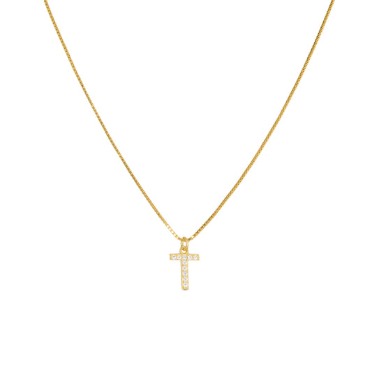 Initial Letters Necklace Dilvdò Gold White