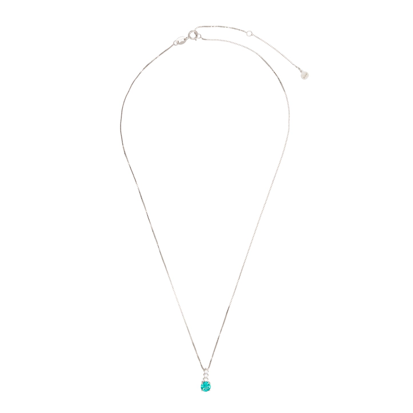 Pendant Necklace Dilvdò Point Light Silver Paraiba