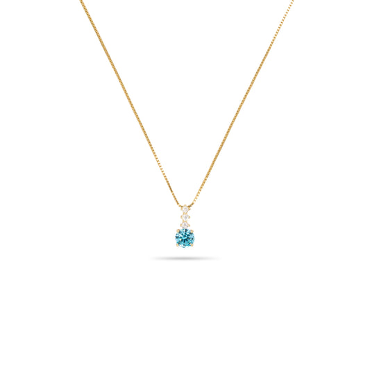 Pendant Necklace Dilvdò Point Light Gold Turquoise