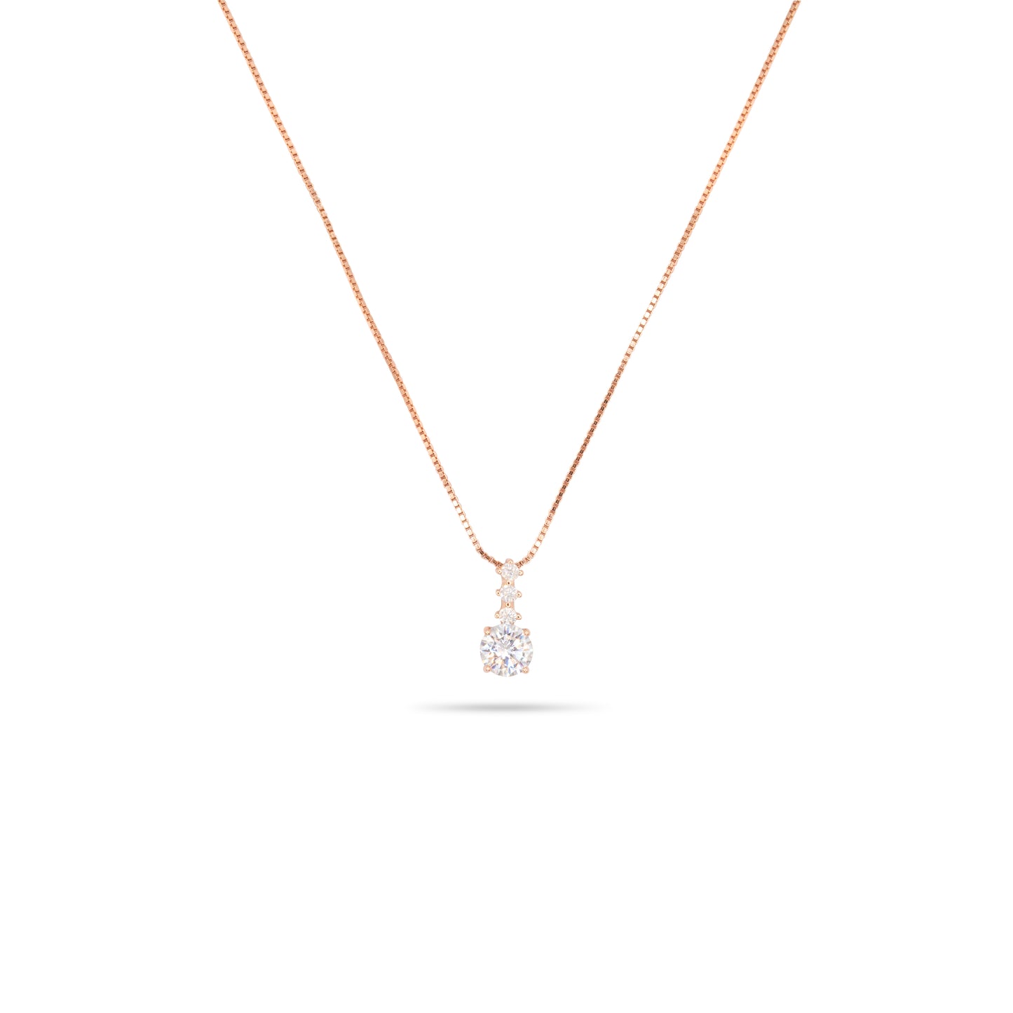 Pendant Necklace Dilvdò Point Light Rosè White