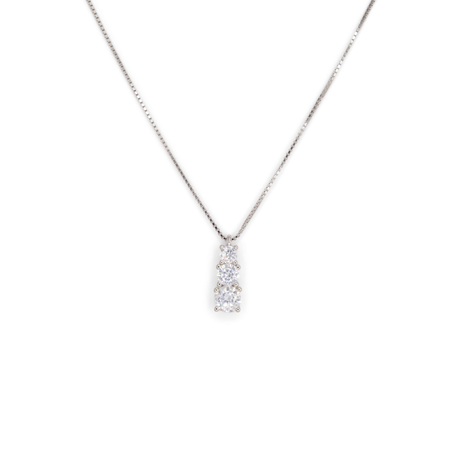 Pendant Degradè Necklace Dilvdò Point Light Silver White