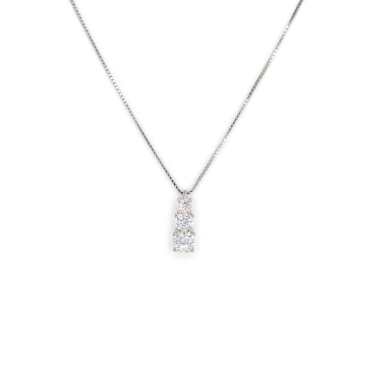 Pendant Degradè Necklace Dilvdò Point Light Silver White