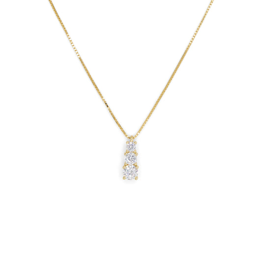 Pendant Degradè Necklace Dilvdò Point Light Gold White