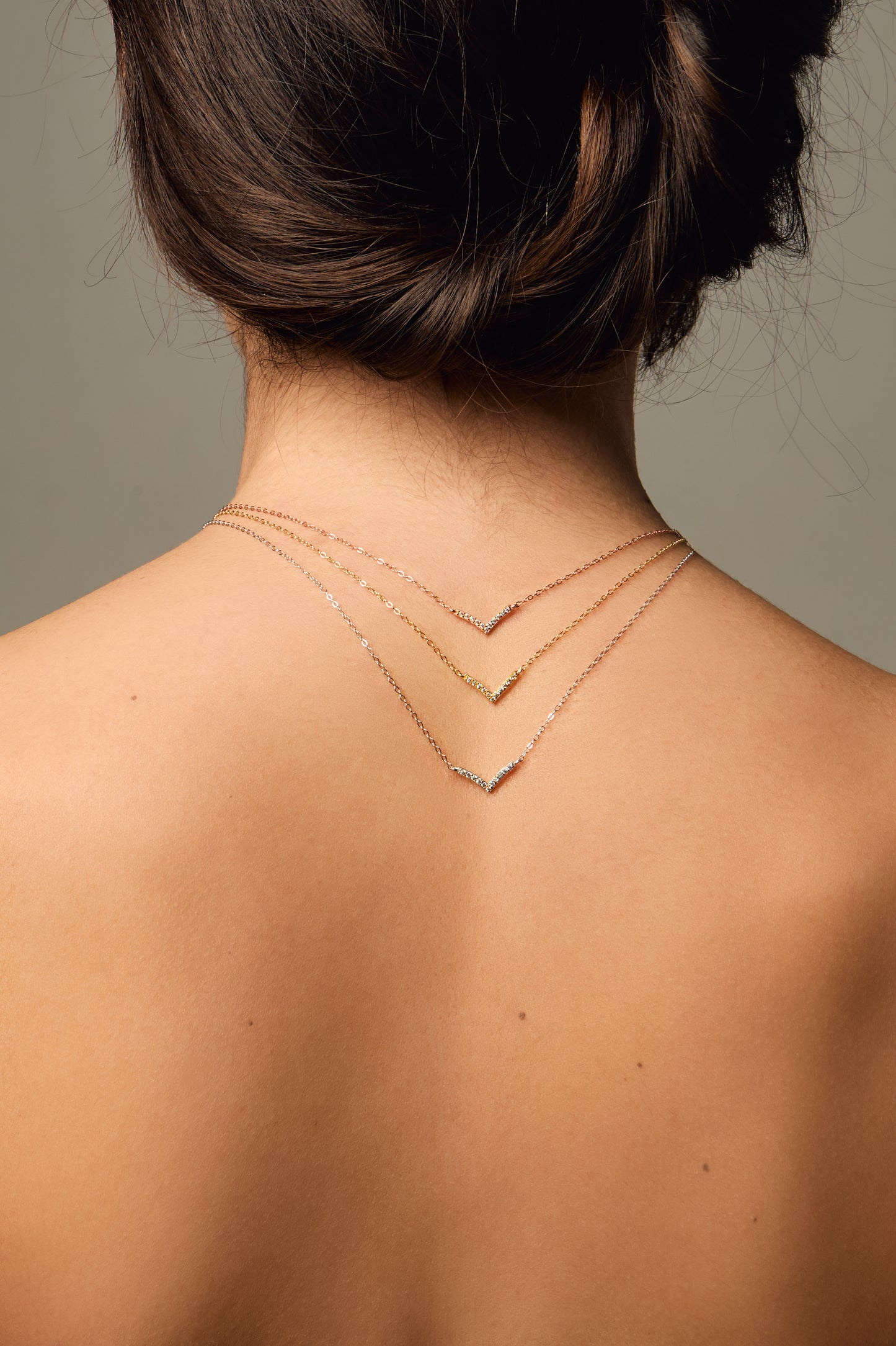 Necklace V Dilvdò Gold White