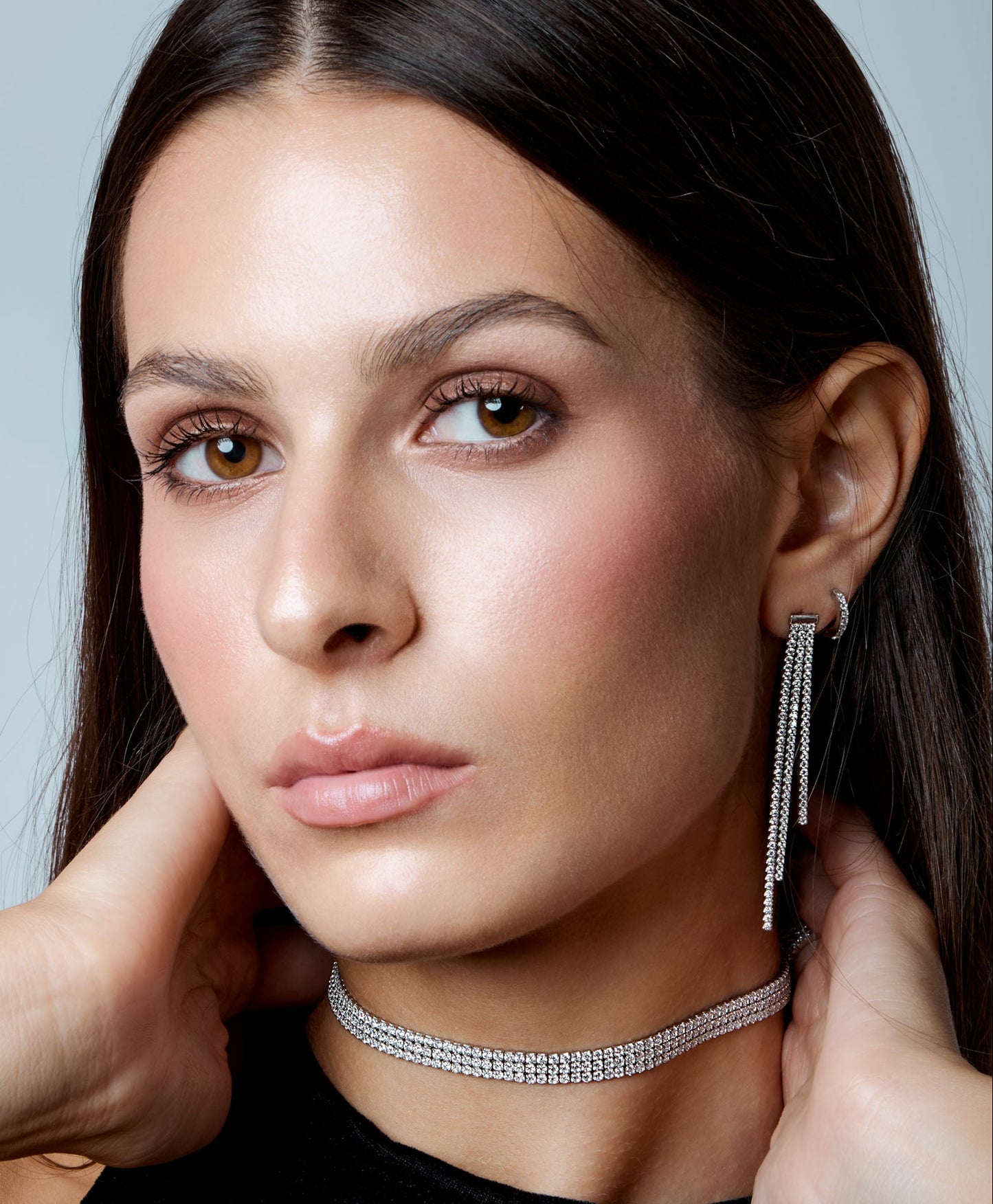 Pendant Earrings Dilvdò Silver Pink