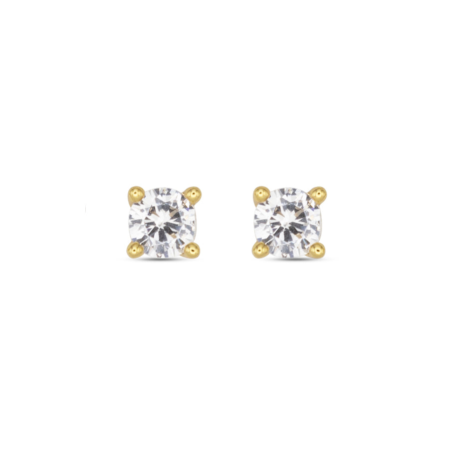 Small Stud Earrings Dilvdò Gold White