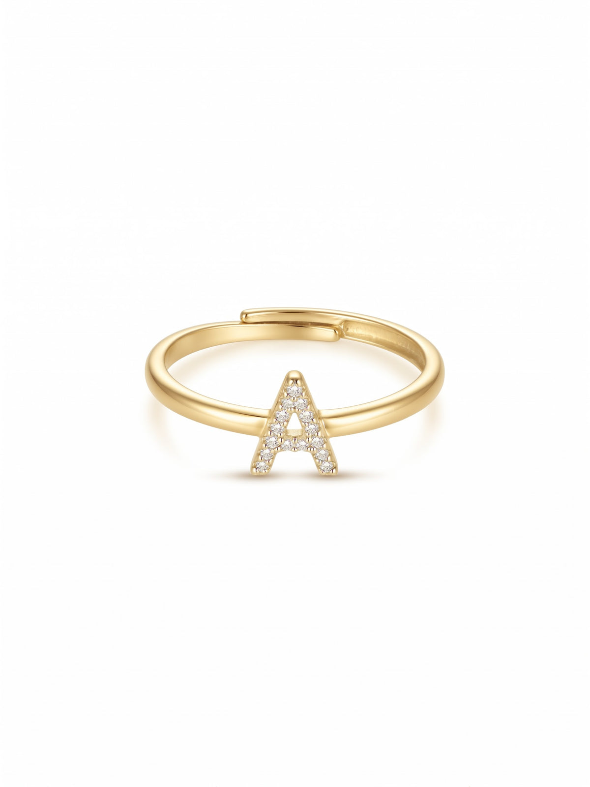 Initial Letters Ring Dilvdò Gold White