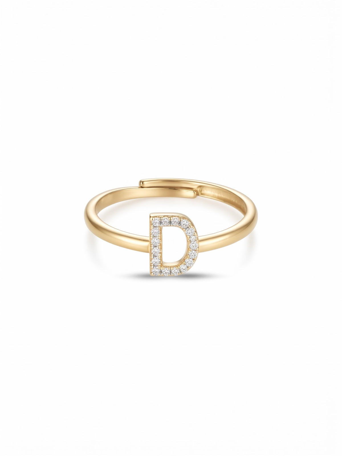 Initial Letters Ring Dilvdò Gold White