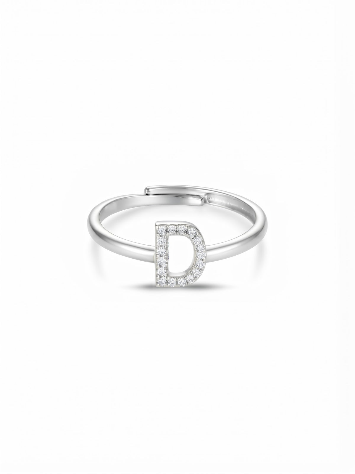 Initial Letters Ring Dilvdò Silver White