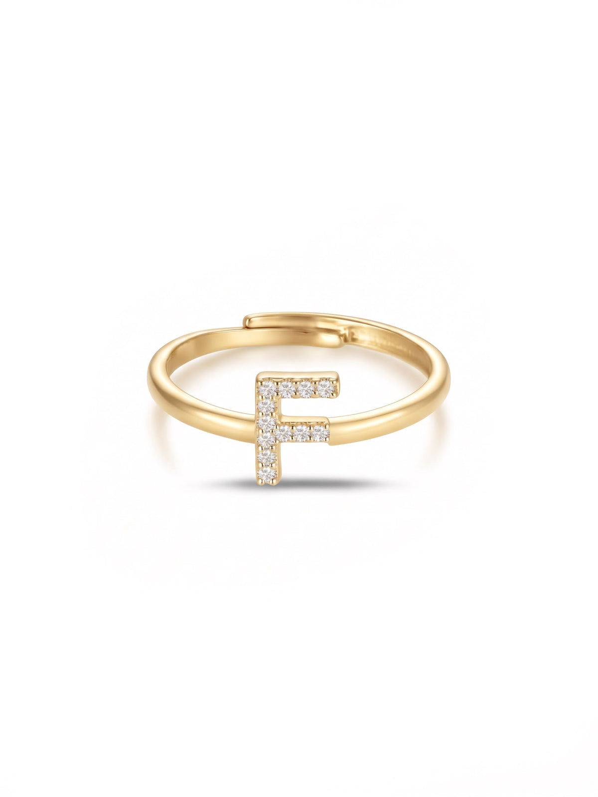 Initial Letters Ring Dilvdò Gold White