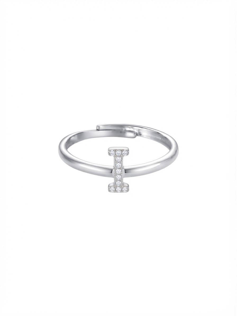 Initial Letters Ring Dilvdò Silver White