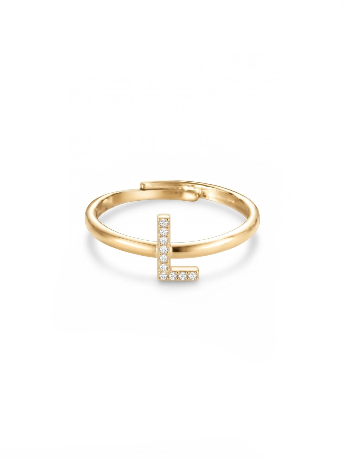 Initial Letters Ring Dilvdò Gold White