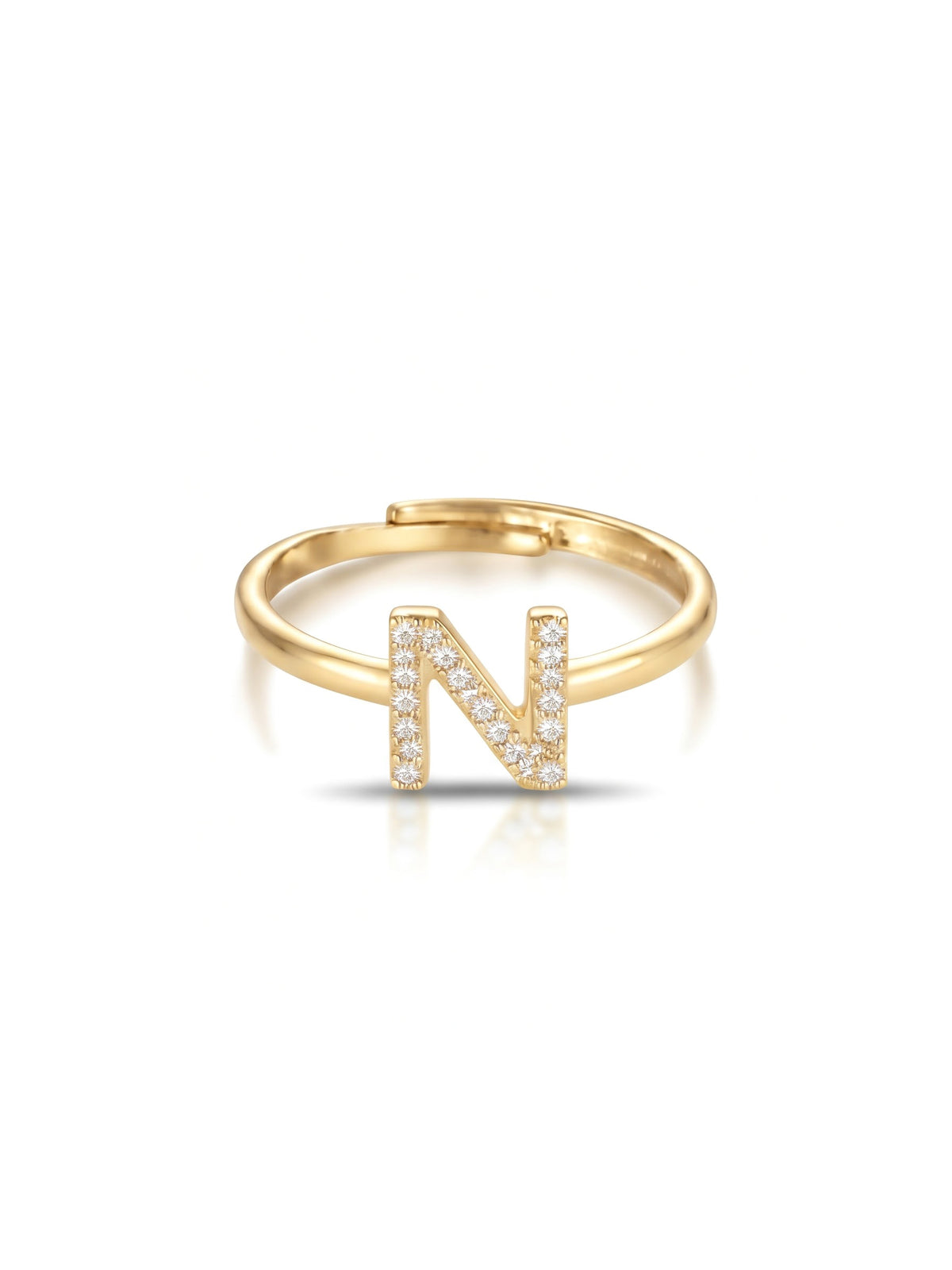 Initial Letters Ring Dilvdò Gold White