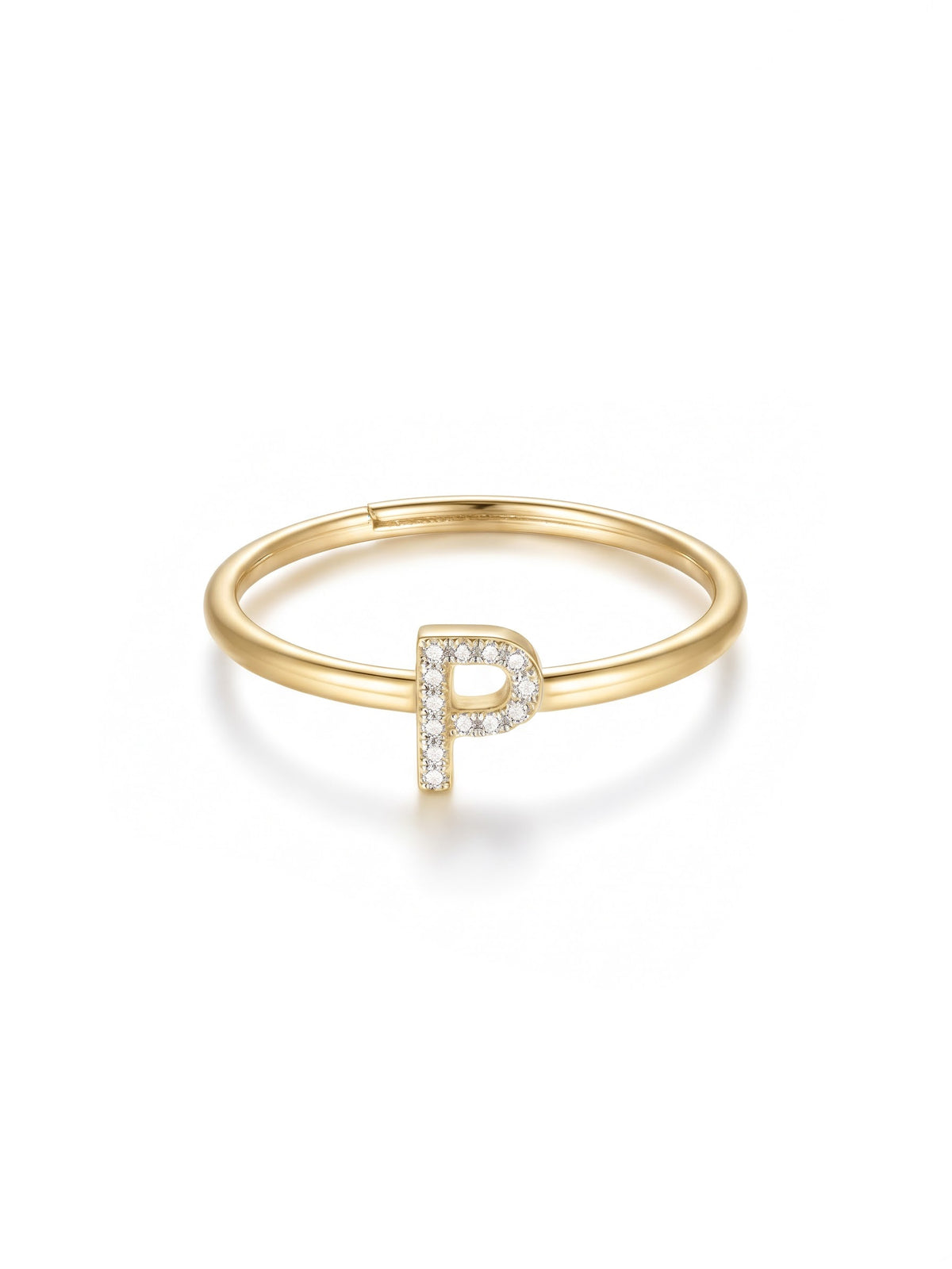 Initial Letters Ring Dilvdò Gold White