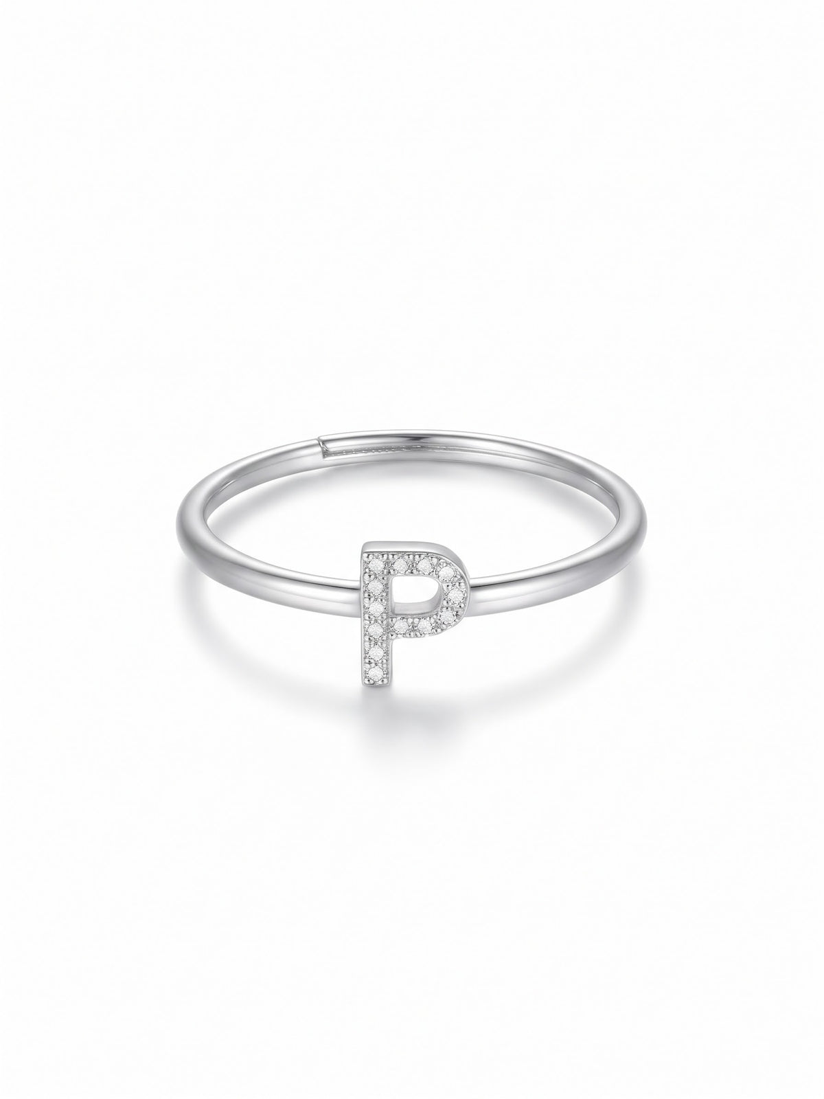 Initial Letters Ring Dilvdò Silver White