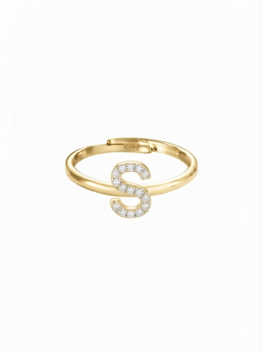 Initial Letters Ring Dilvdò Silver White