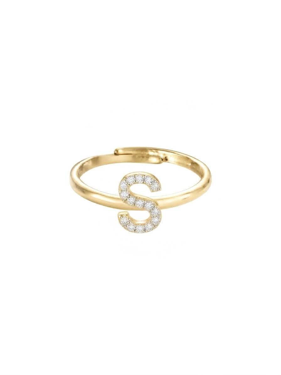 Initial Letters Ring Dilvdò Gold White